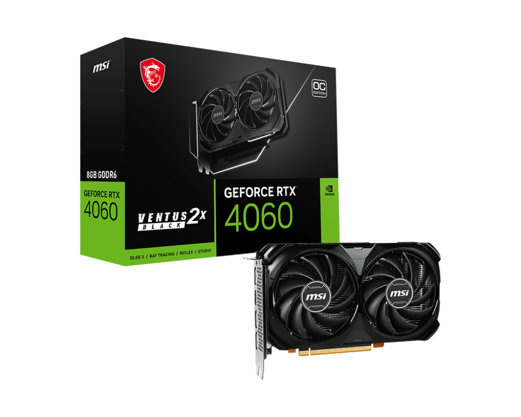 Tarjeta Gráfica NVIDIA GeForce RTX™ 4060 VENTUS 2X BLACK 8GB OC