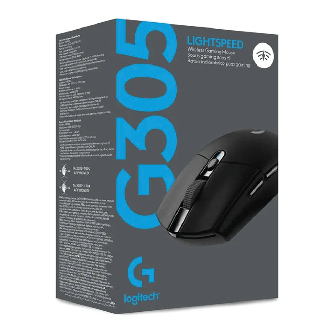 Mouse Logitech G305 Lightspeed inalámbrico para juegos-Negro